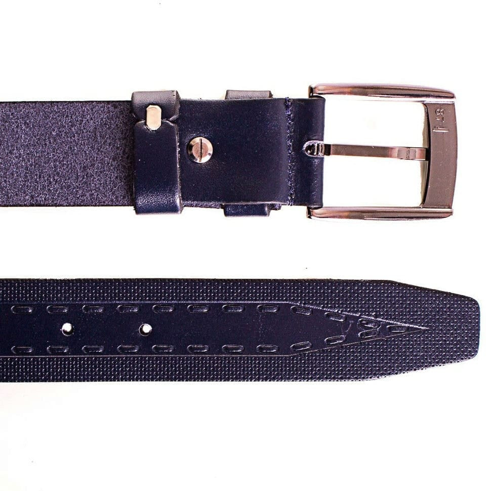 Ремінь шкіряний YSK класичний 3,5 см 3044 синій