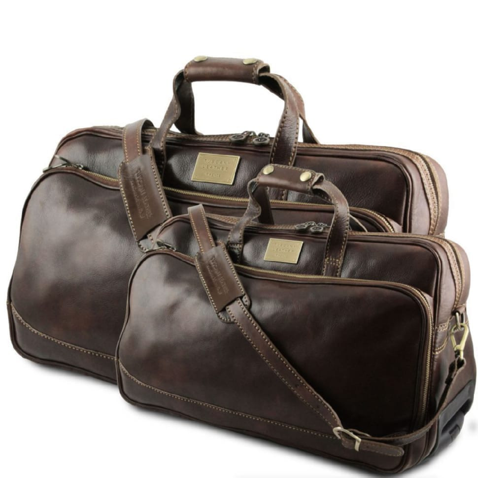 Шкіряний набір сумок на колесах Tuscany Leather Bora Bora TL3072