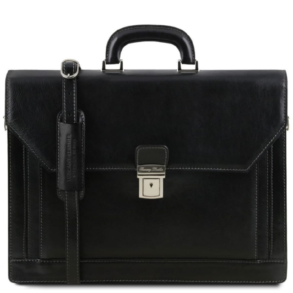 Шкіряний чоловічий портфель на два відділення NAPOLI Tuscany Leather TL141348