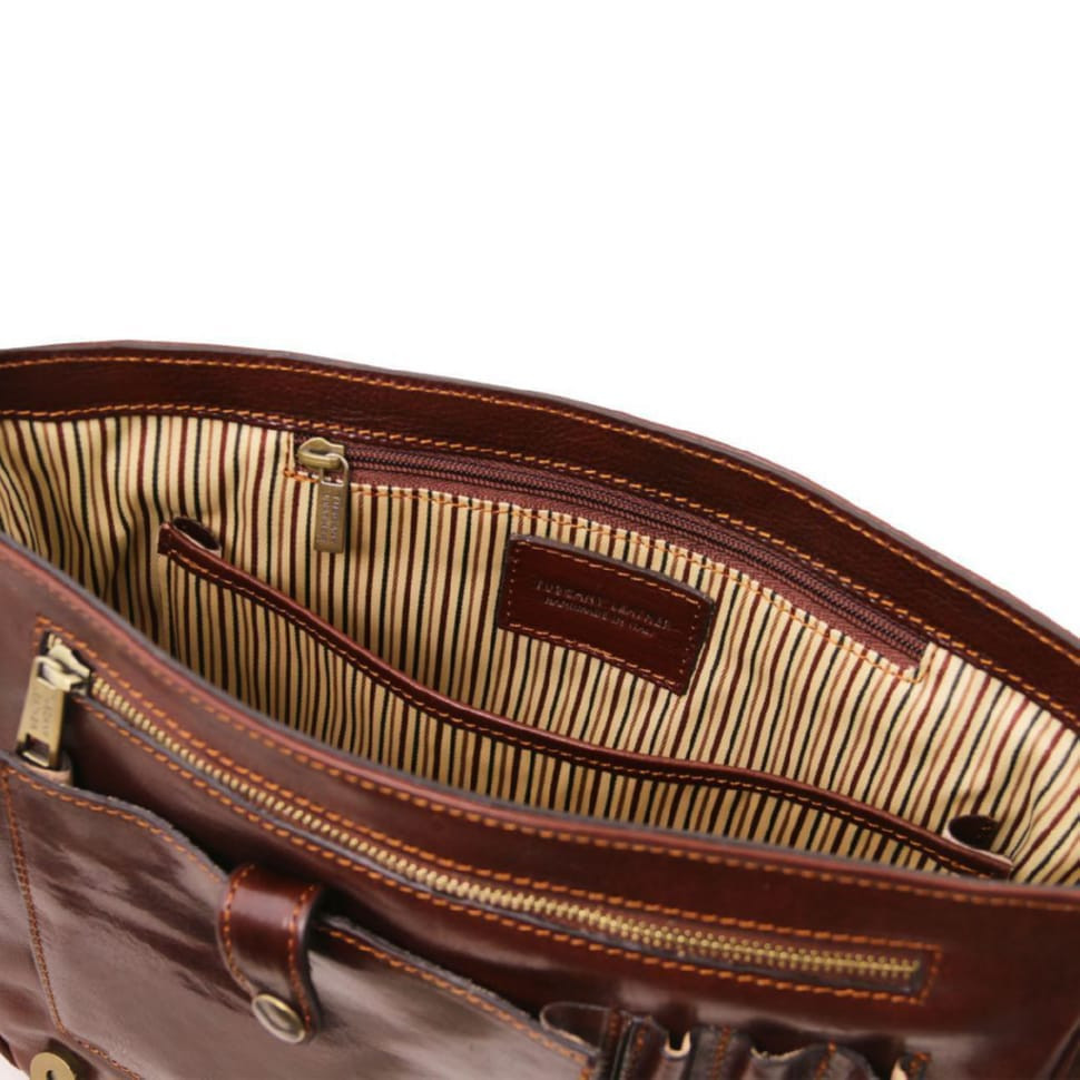 TL MESSENGER - Шкіряна сумка через плече з клапаном Tuscany Leather TL141301