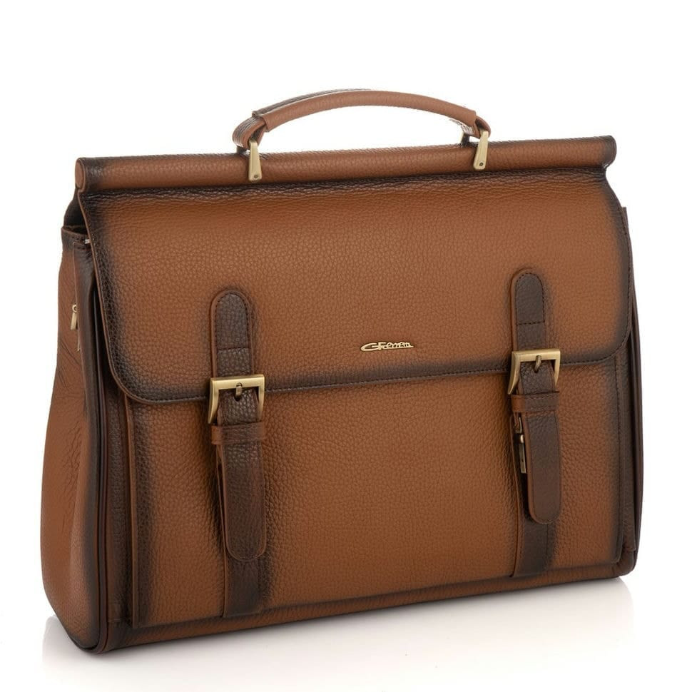 Портфель шкіряний GIORGIO FERRETTI GF138-0083 рудий