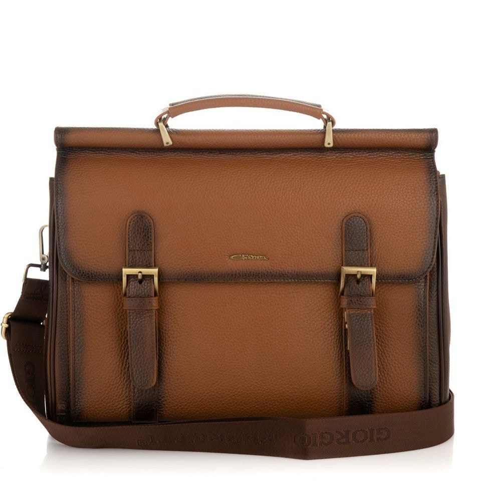 Портфель шкіряний GIORGIO FERRETTI GF138-0083 рудий