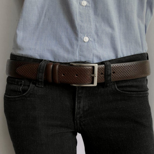 Шкіряний ремень 2868 moro коричневий TONY PEROTTI