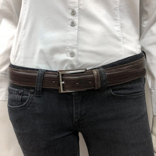 Шкіряний ремень 411 moro коричневий TONY PEROTTI