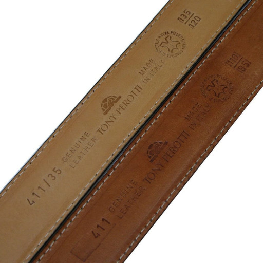 Шкіряний ремень 411 moro коричневий TONY PEROTTI