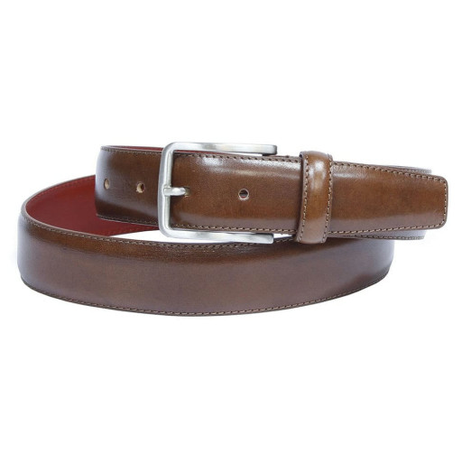 Ремінь шкіряний 415 cognac коньячний TONY PEROTTI