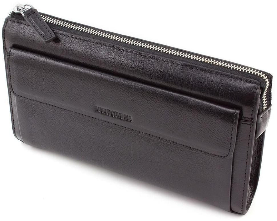 Black calfskin leather purse Marco Coverna 8543-3 black