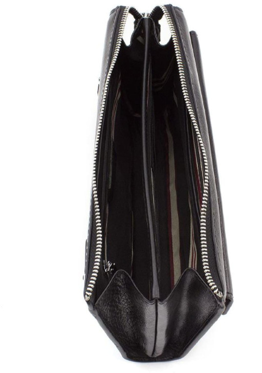 Чорна шкіряна барсетка з телячої шкіри Marco Coverna 8543-3 black