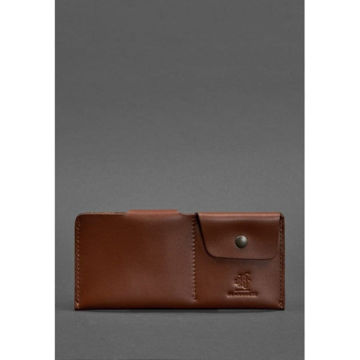 Шкіряне портмоне-купюрник 8.0 світло-коричневе