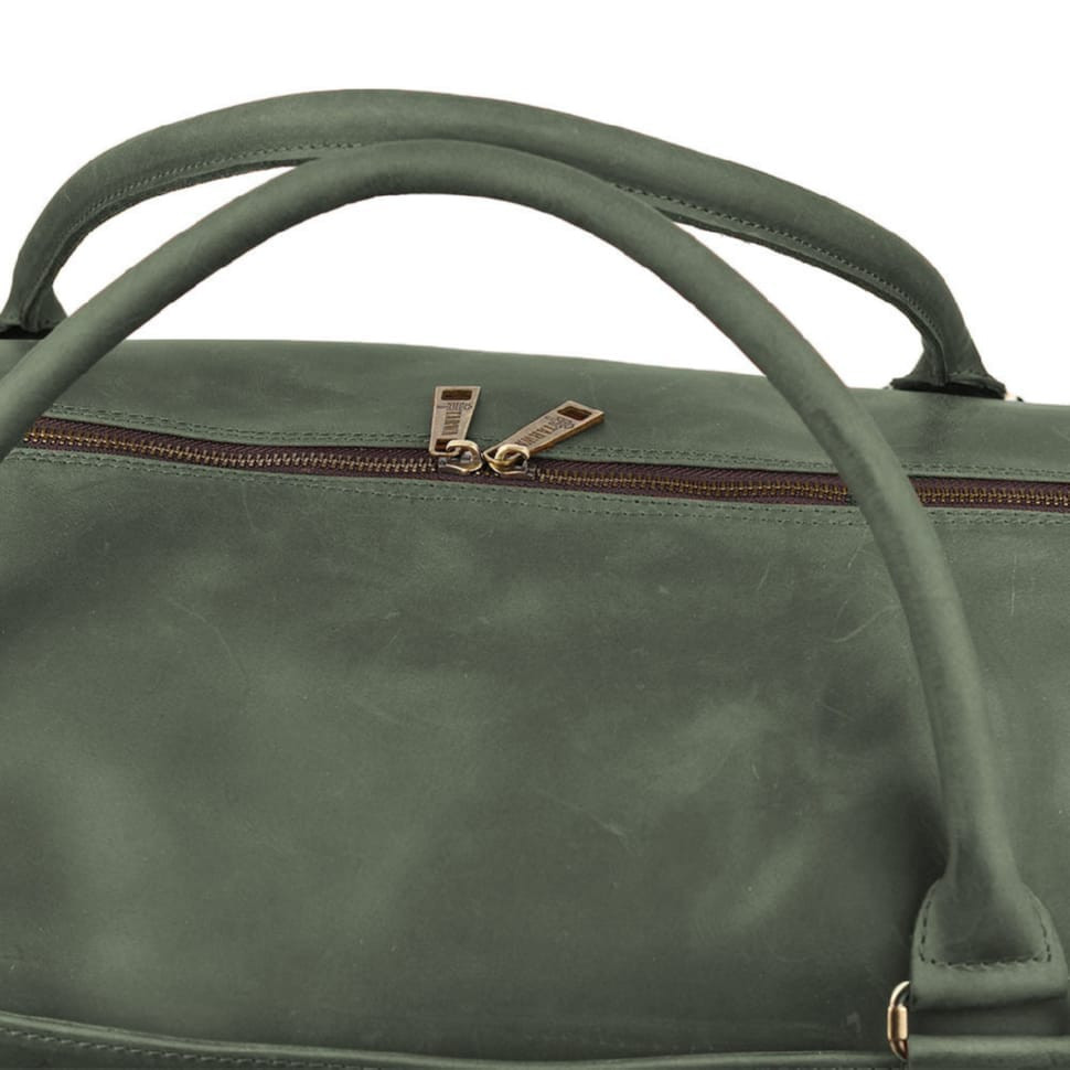 Дорожня сумка баул із натуральної шкіри RE-6564-4lx TARWA зелена