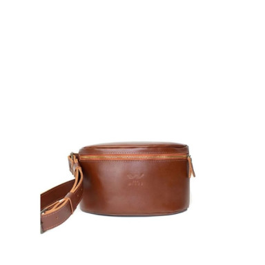 Leather belt bag light brown