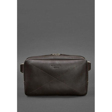 Dropbag Maxi Leather Belt Bag dark brown