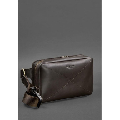 Dropbag Maxi Leather Belt Bag dark brown