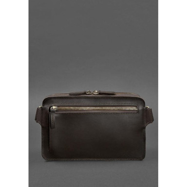 Dropbag Maxi Leather Belt Bag dark brown