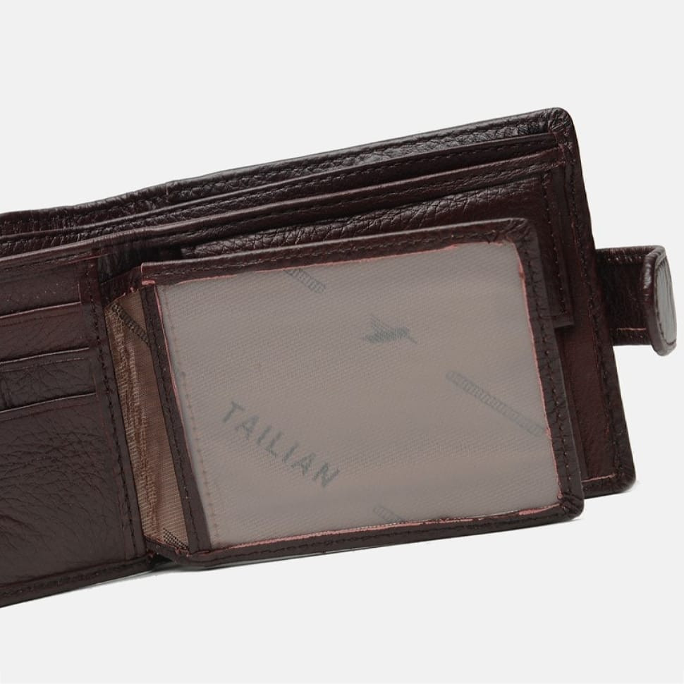 Чоловічі шкіряне портмоне V1T120D-H46-BE-crimsom