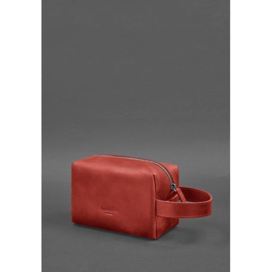 Leather cosmetic bag 5.0 Coral Crazy Horse