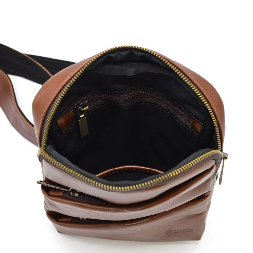 Шкіряний рюкзак слінг рюкзак на одну шлейку GB-0604-3md TARWA