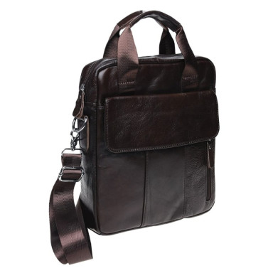 Men's leather bag Borsa Leather K18863-brown