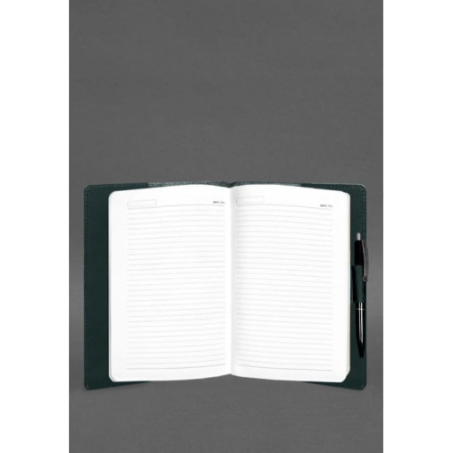 Шкіряний блокнот А5 (софт-бук) 9.3 зелений Crazy Horse