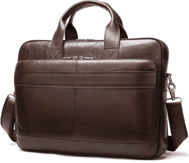 Dark Brown Leather Tiding Bag 8841C