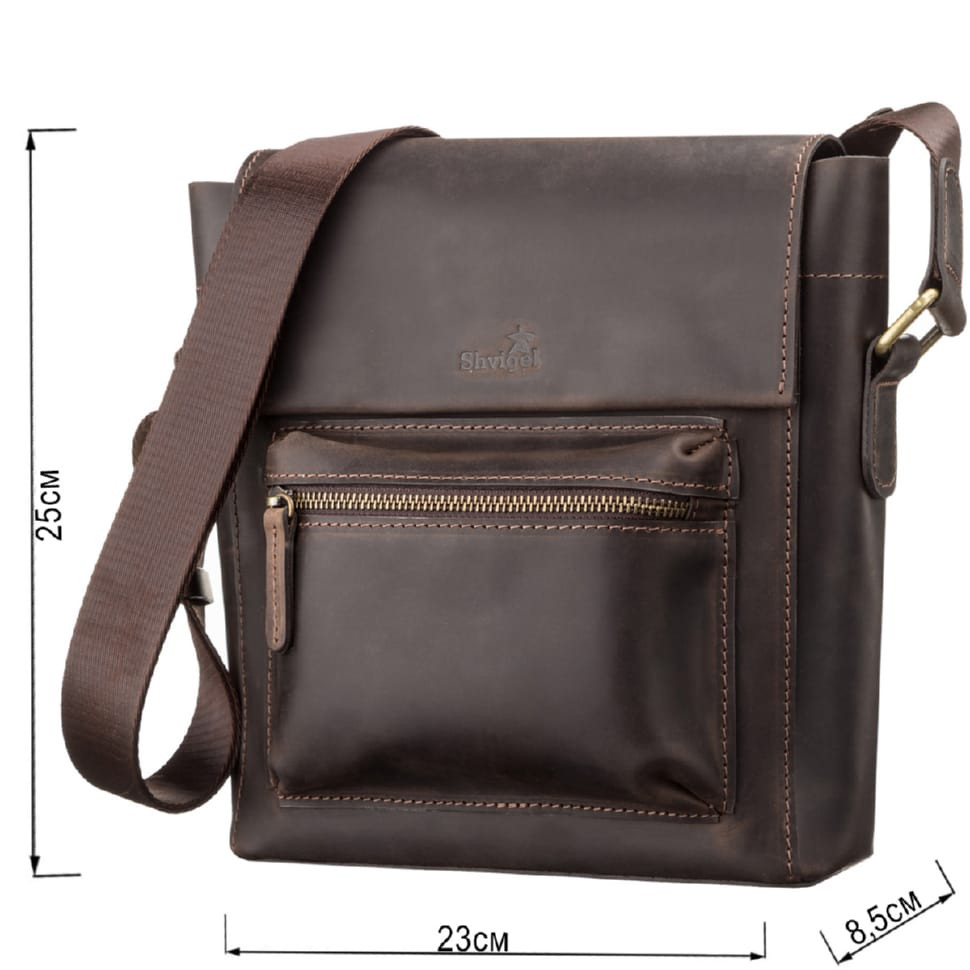 Men's bag SHVIGEL 11095 leather Brown