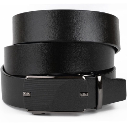 Шкіряний замшевий ремінь унісекс Vintage 20727 Чорний