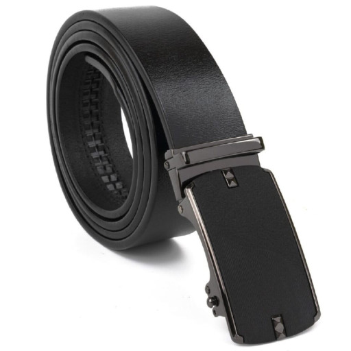 Шкіряний замшевий ремінь унісекс Vintage 20727 Чорний