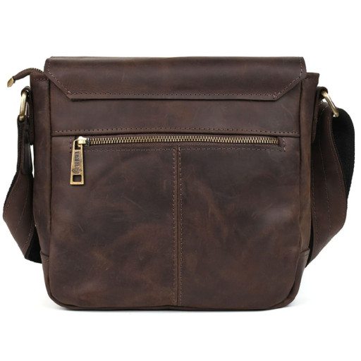 Сумка планшет через плече шкіряна коричнева RC-1309-3md TARWA
