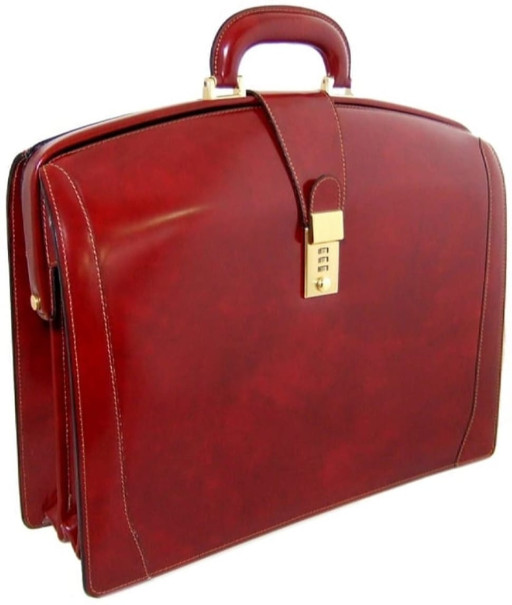 Pratesi RCH120 - Brunelleschi Briefcase in cow leather Radica Chianti