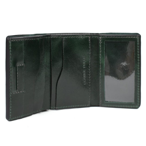 Жіночий невеликий шкіряний гаманець Grande Pelle 503391 зелений