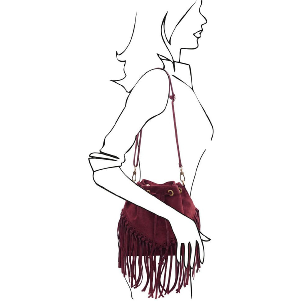 Женская замшевая сумка на плечо Firenze (Италия) fz1896103 марсала