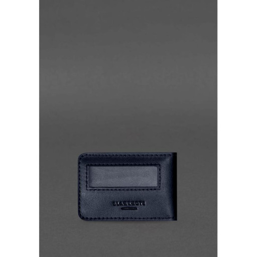 Кожаная обложка для удостоверения БЭБ (Бюро экономической безопасности Украины) Темно-синяя