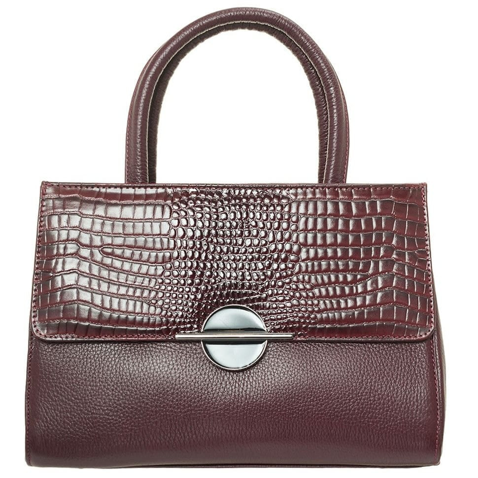 Сумка жіноча шкіряна Desisan 4031-626 бордо кроко лак