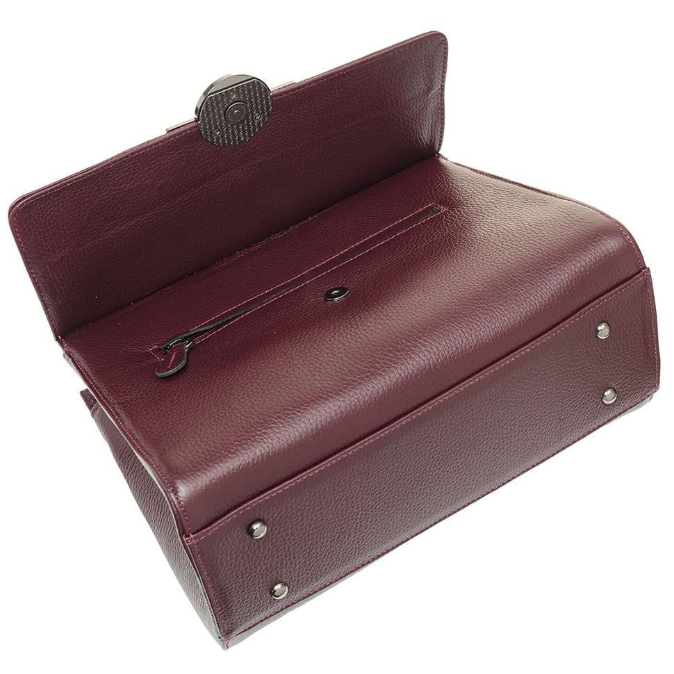 Сумка жіноча шкіряна Desisan 4031-626 бордо кроко лак