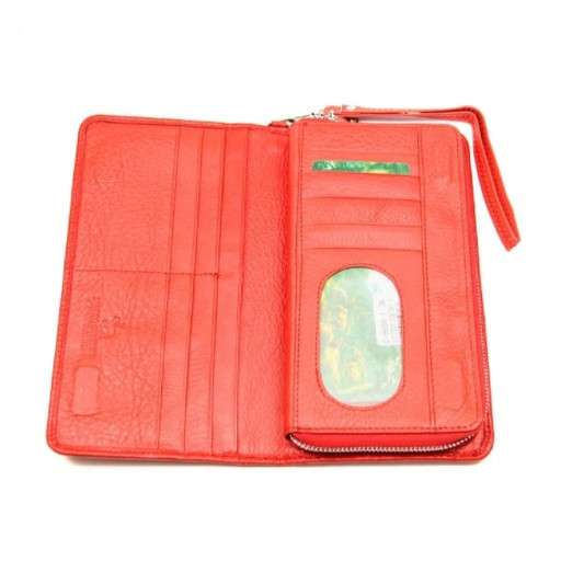 Жіночий гаманець з червоної шкіри Марко Коверна (17513) 6056-2