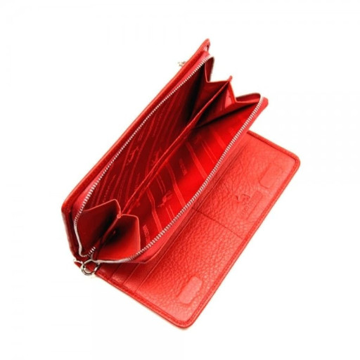 Жіночий гаманець з червоної шкіри Марко Коверна (17513) 6056-2