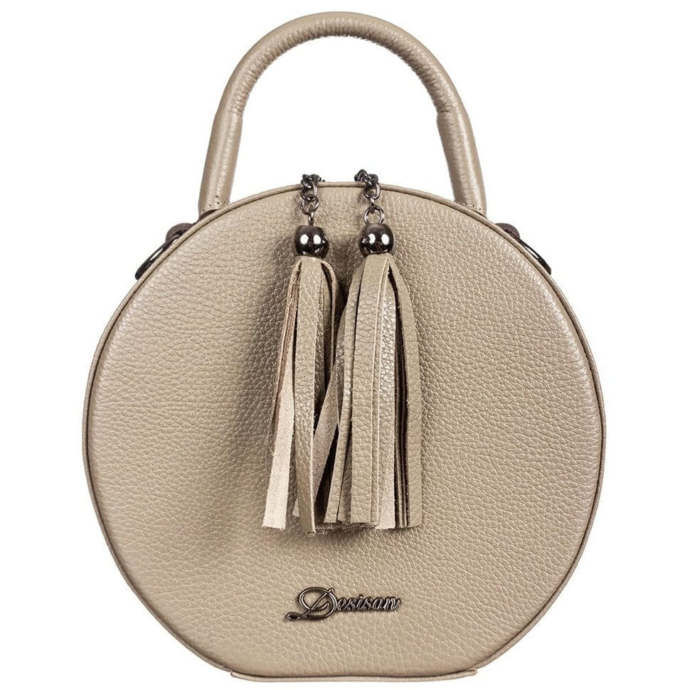 Сумка жіноча шкіряна Desisan 578-283 бежевий флотар