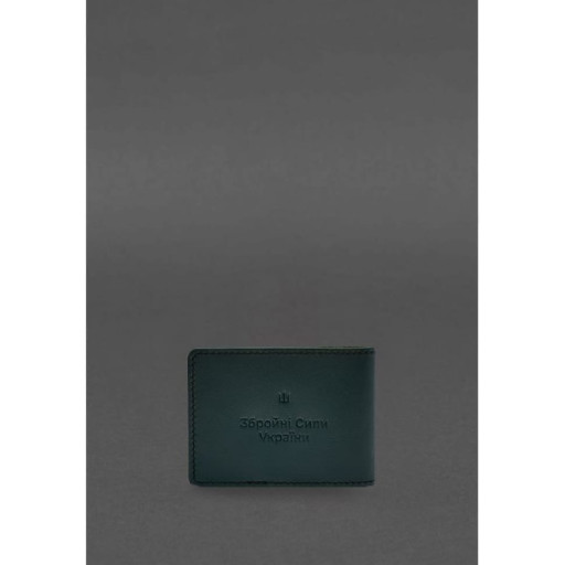 Шкіряна обкладинка для посвідчення учасника бойових дій (УБД) 2.2 зелений краст