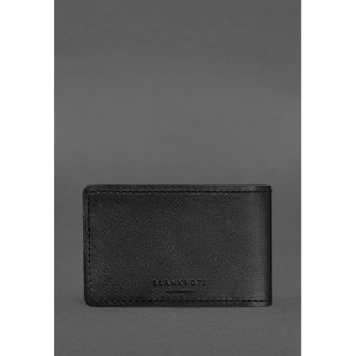 Кожаная обложка на удостоверение военного волотера Черная