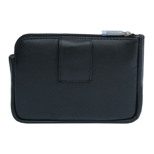 Сумочка на пояс шкіряна Cortina 6014 чорний