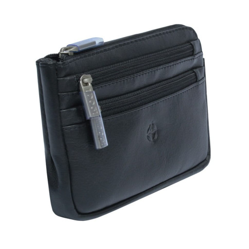 Сумочка на пояс шкіряна Cortina 6014 чорний