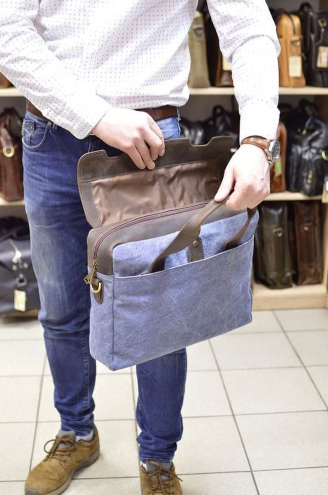 Сумка для ноутбука мікс парусина і шкіра RK-1812-4lx від TARWA