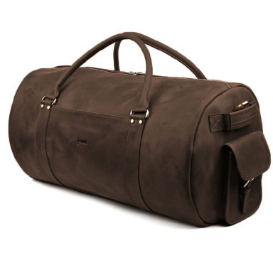Travel trunk bag made of genuine leather RC-6564-4lx TARWA brown