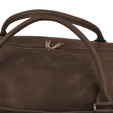 Travel trunk bag made of genuine leather RC-6564-4lx TARWA brown