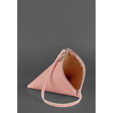 Women's leather cosmetic bag Pyramid pink