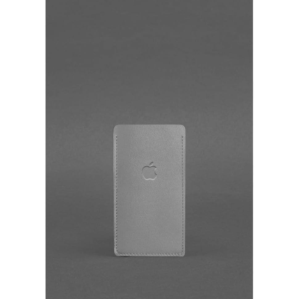 Шкіряний чохол для iPhone 13 Сірий