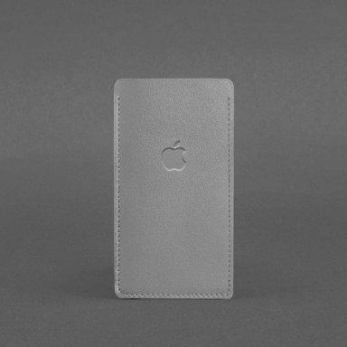 Кожаный чехол для iPhone 13 Серый