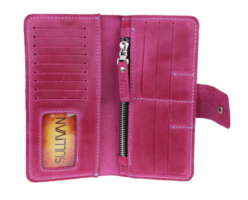 Гаманець жіночий шкіряний SULLIVAN 80254(8) фуксія