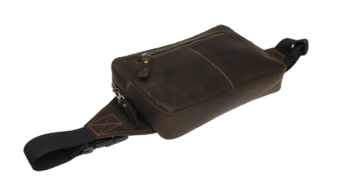 Сумка бананка на пояс 106-2(26) коричнева