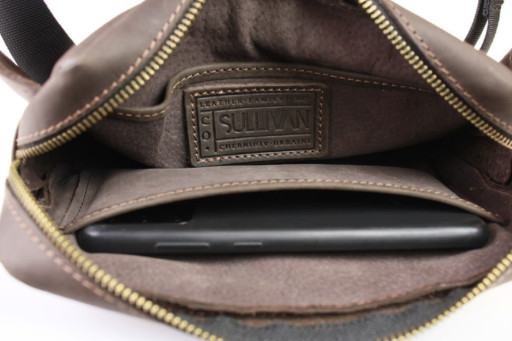 Сумка бананка на пояс 106-2(26) коричнева